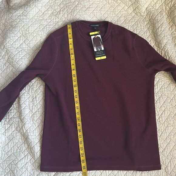 Banana Republic Men's Textured Double Knit Crew Pullover, Rust, Size Small, NWT - Picture 11 of 11